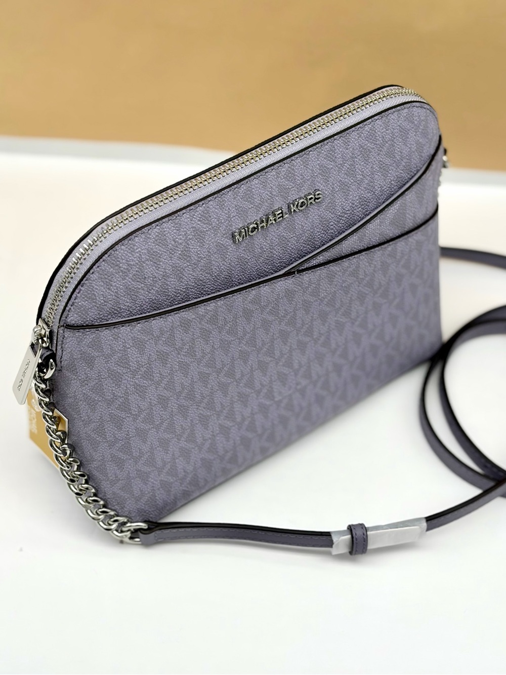 Michael Kors Jet Set Travel Medium Logo Dome Crossbody Bag - Picture 7 of 14